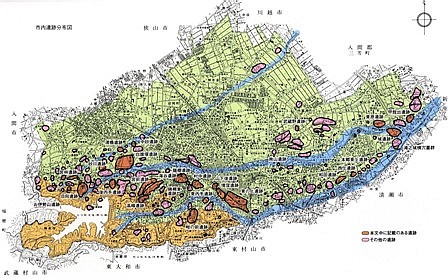 遺跡の分布図