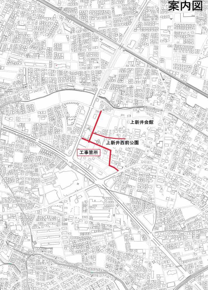 小手指地区配水管更新第2号工事案内図の画像