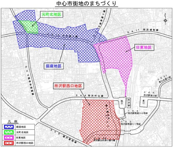 中心市街地の全体概要計画図