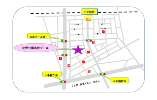 北野市民プール周辺有料駐車場