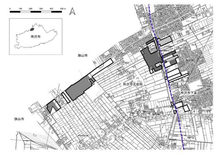 特別緑地保全地区の指定対象となる区域の図